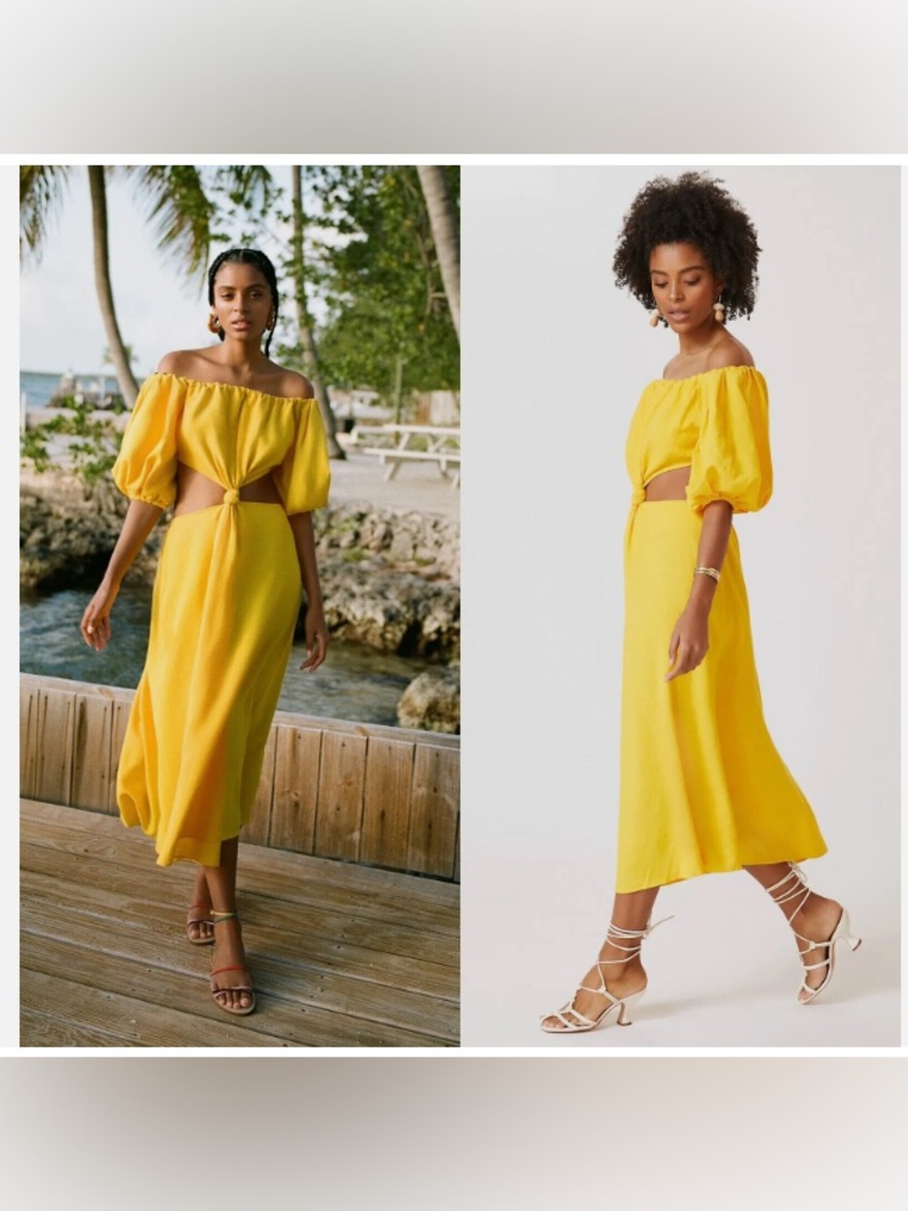 FARM Rio Bright Yellow Maxi Dress